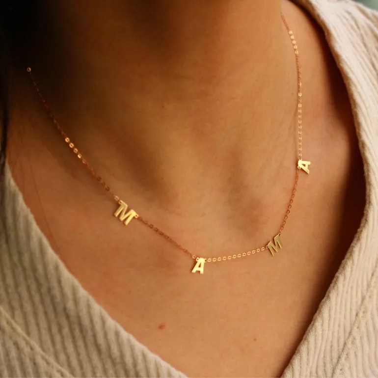 10k Gold Mama Charm Necklace