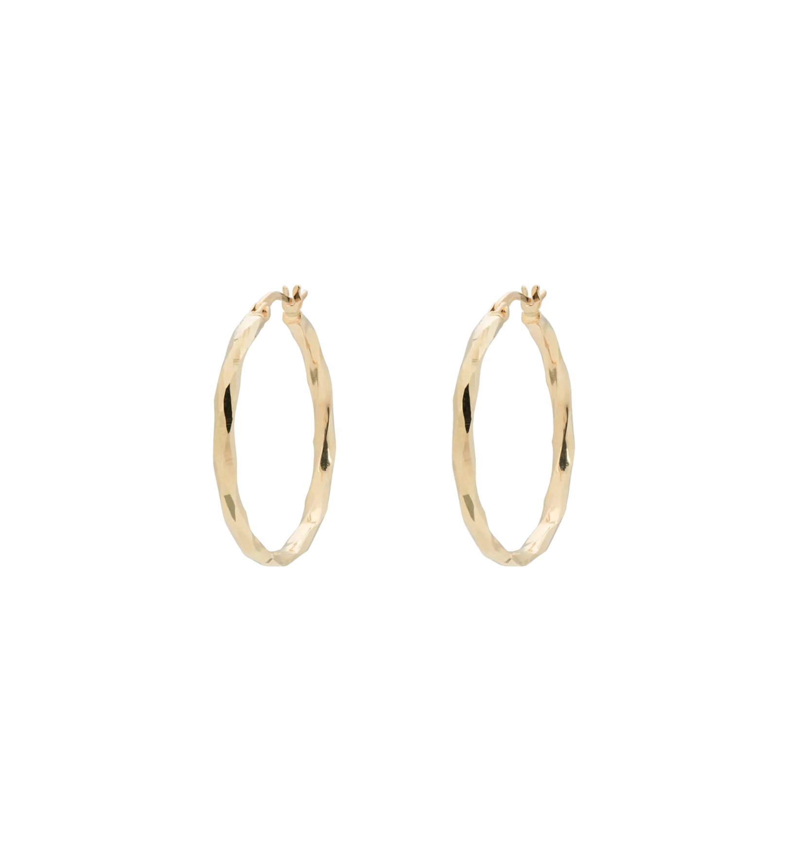 14K Twisted Hoops Earring Set