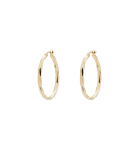 14K Twisted Hoops Earring Set