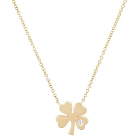 YG Diamond Shamrock Necklace