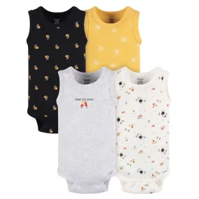 4-Pack Backyard BBQ Sleeveless Baby Boys Bodysuits