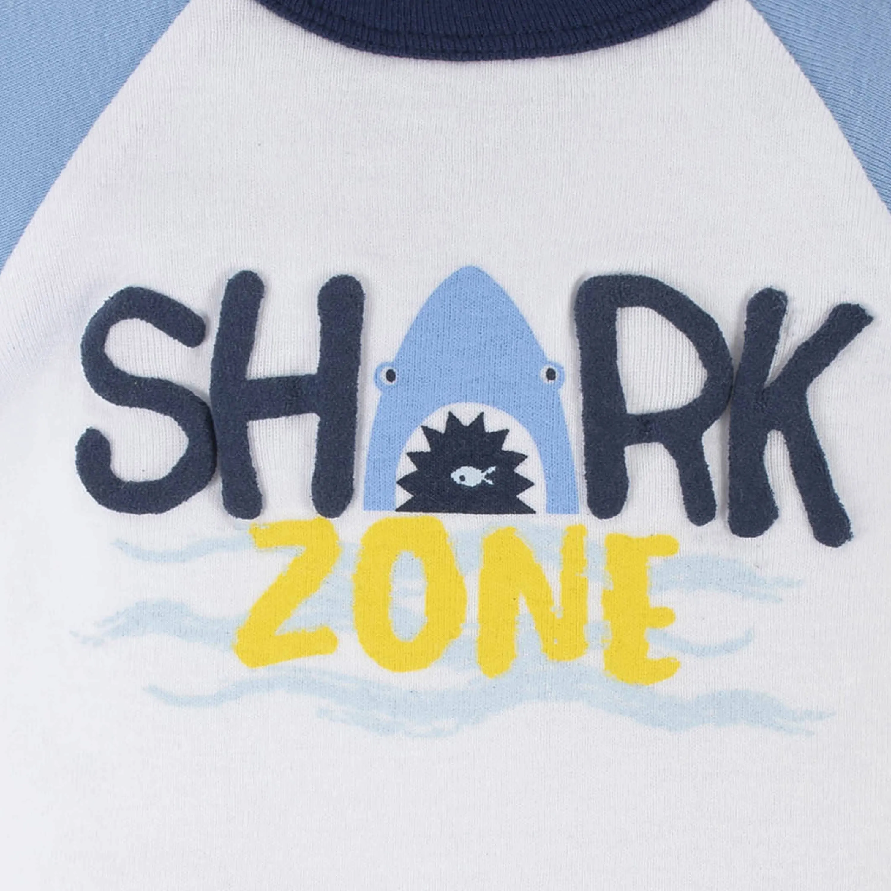 4-Pack Baby Boys Shark Zone Short Sleeve Onesies Bodysuits