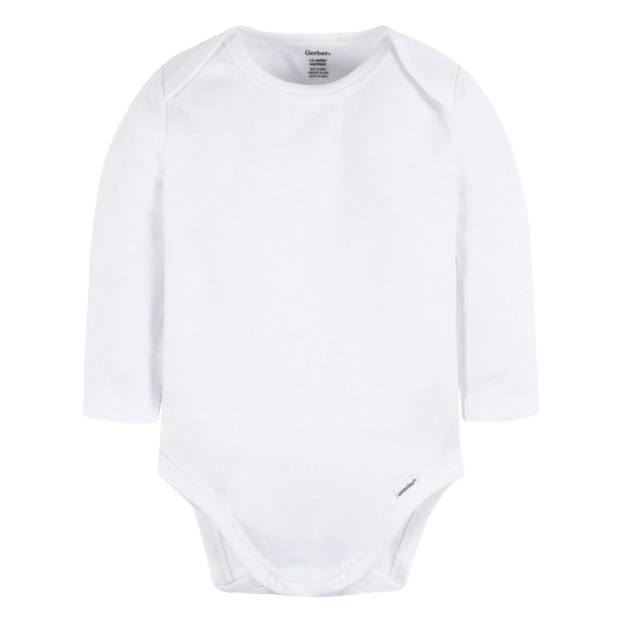 Premium White Long Sleeve Onesies 5-Pack Baby Bodysuits