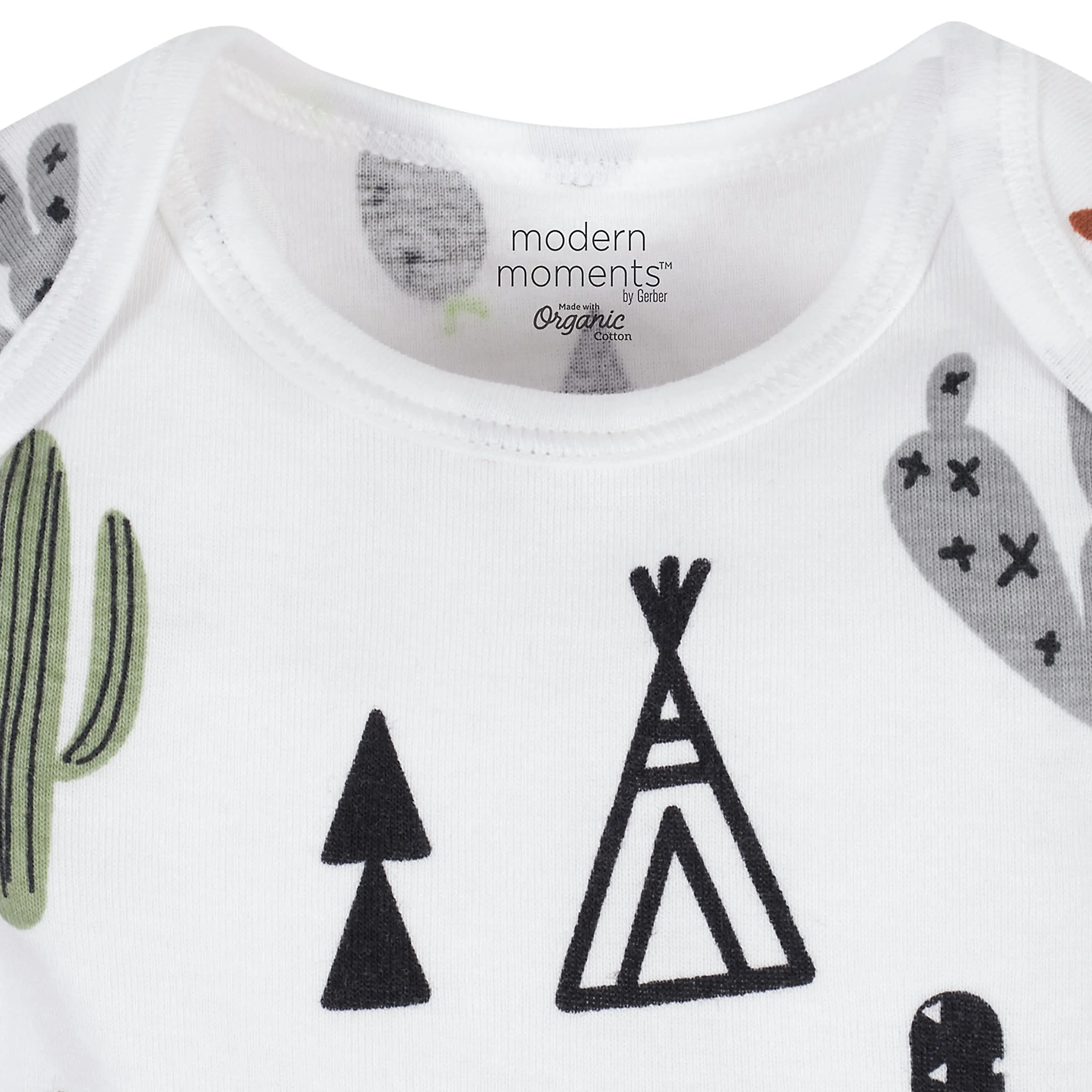 6-Piece Baby Boys Desert and Arrows Organic Onesies Bodysuits, Pants, and Bandana Bibs