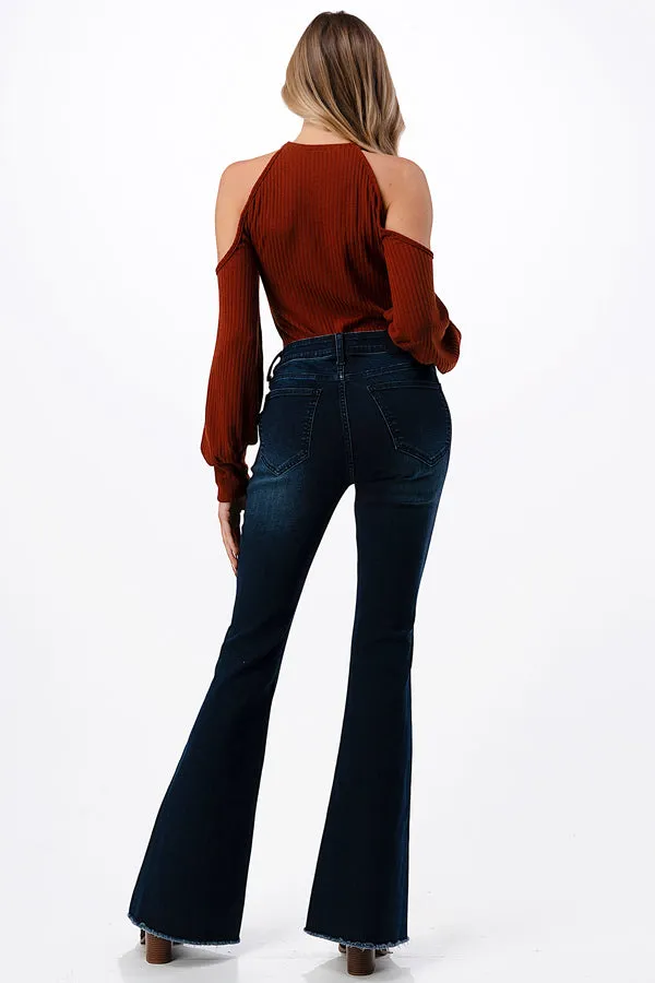 Seam Center Recycle Flare Jeans