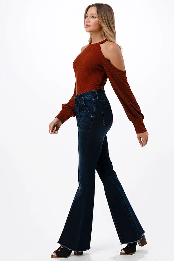 Seam Center Recycle Flare Jeans