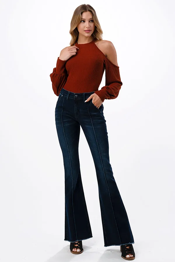 Seam Center Recycle Flare Jeans