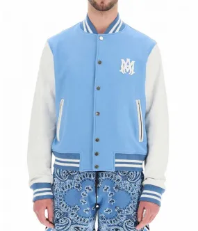 Amiri Blue and White Letterman Jacket