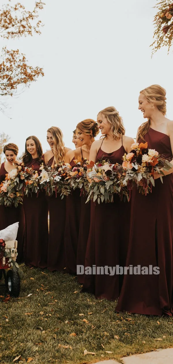 Mismatched Mermaid Bridesmaid Dresses in Floor-length