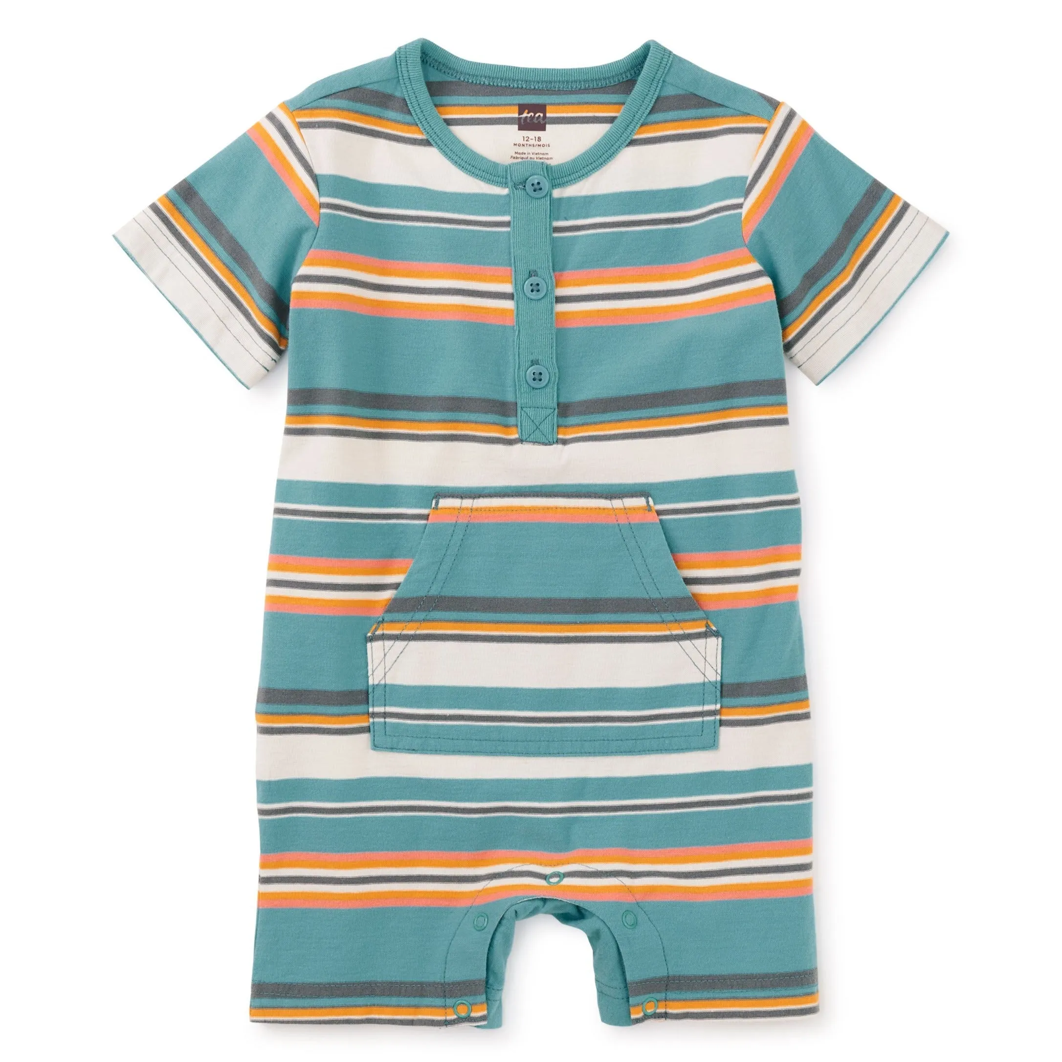 Tea Collection Henley Pocket Baby Romper