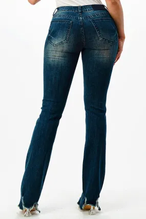 Button-Fly Bootcut Jeans