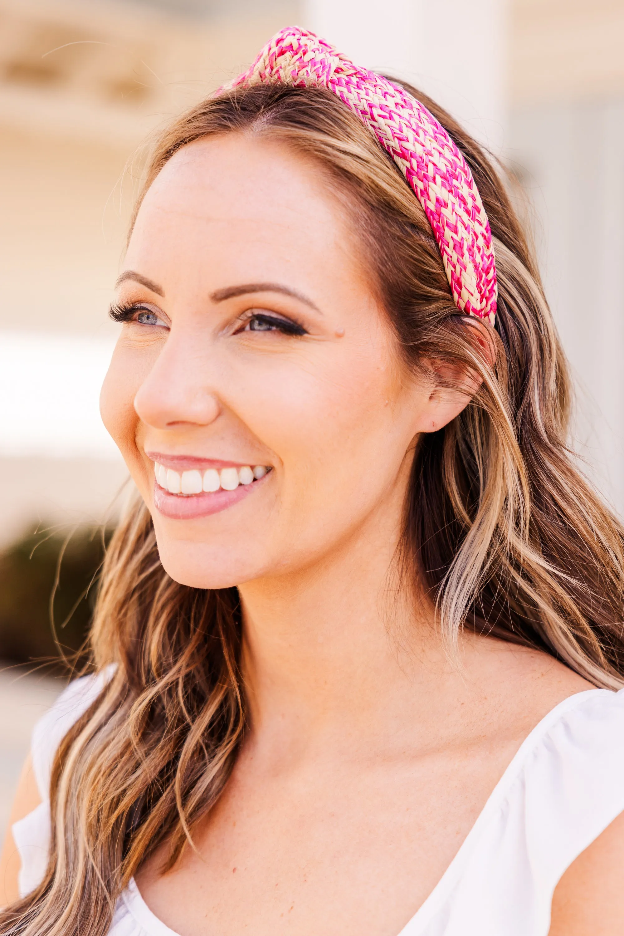 Beach Happy Headband - Fuchsia