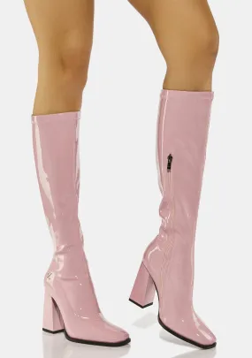 Berry Gloss Knee-High Boots