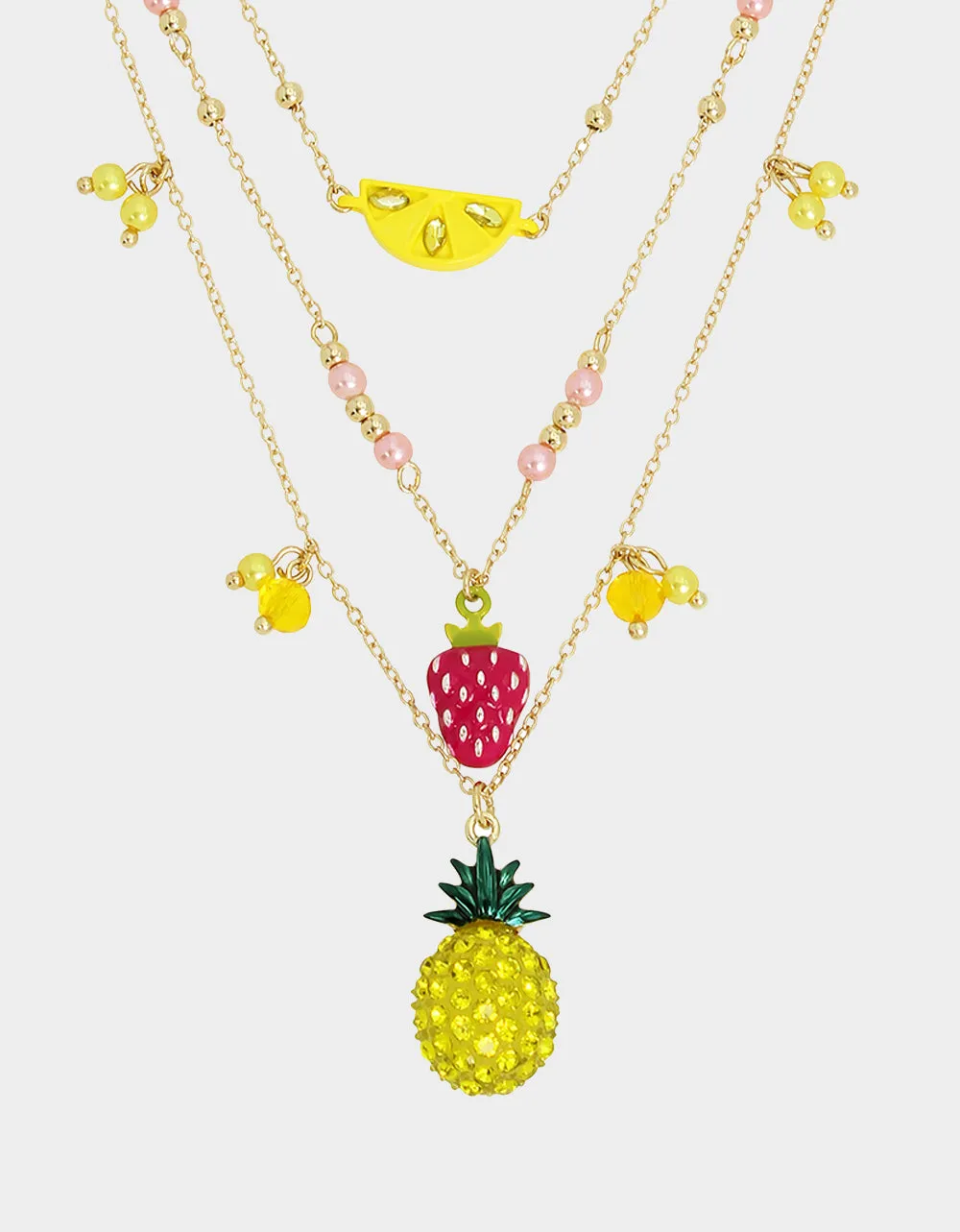 Multi Fruit Illusion Necklace from Betseys Pool Party