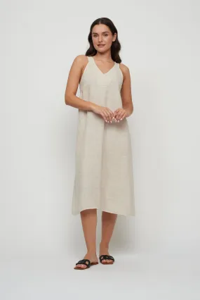 Linen Sleeveless Maxi Dress