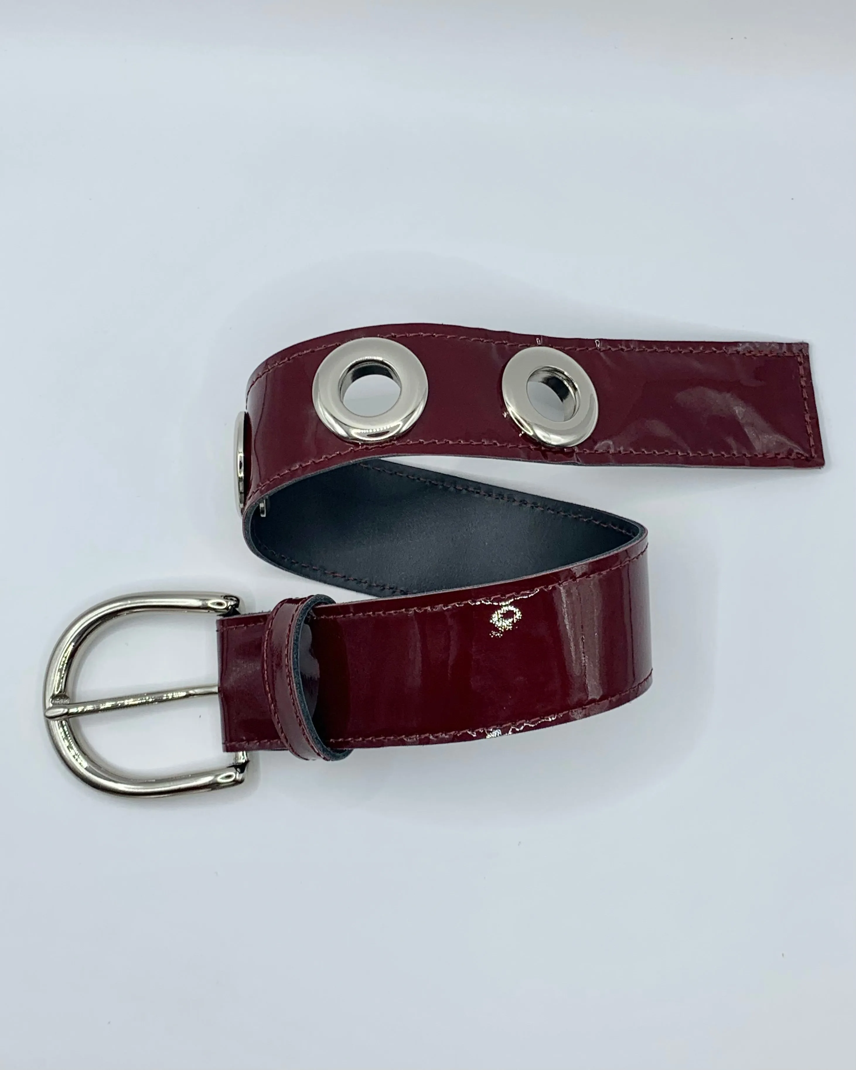 Patent Buckle Choker in Oxblood by SJ X DBD