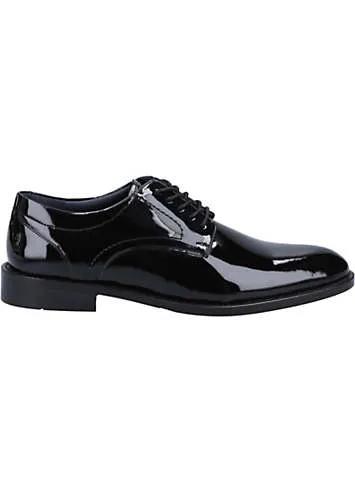 Black Damien Lace-Up Patent Shoes by Hush Puppies at Grattan