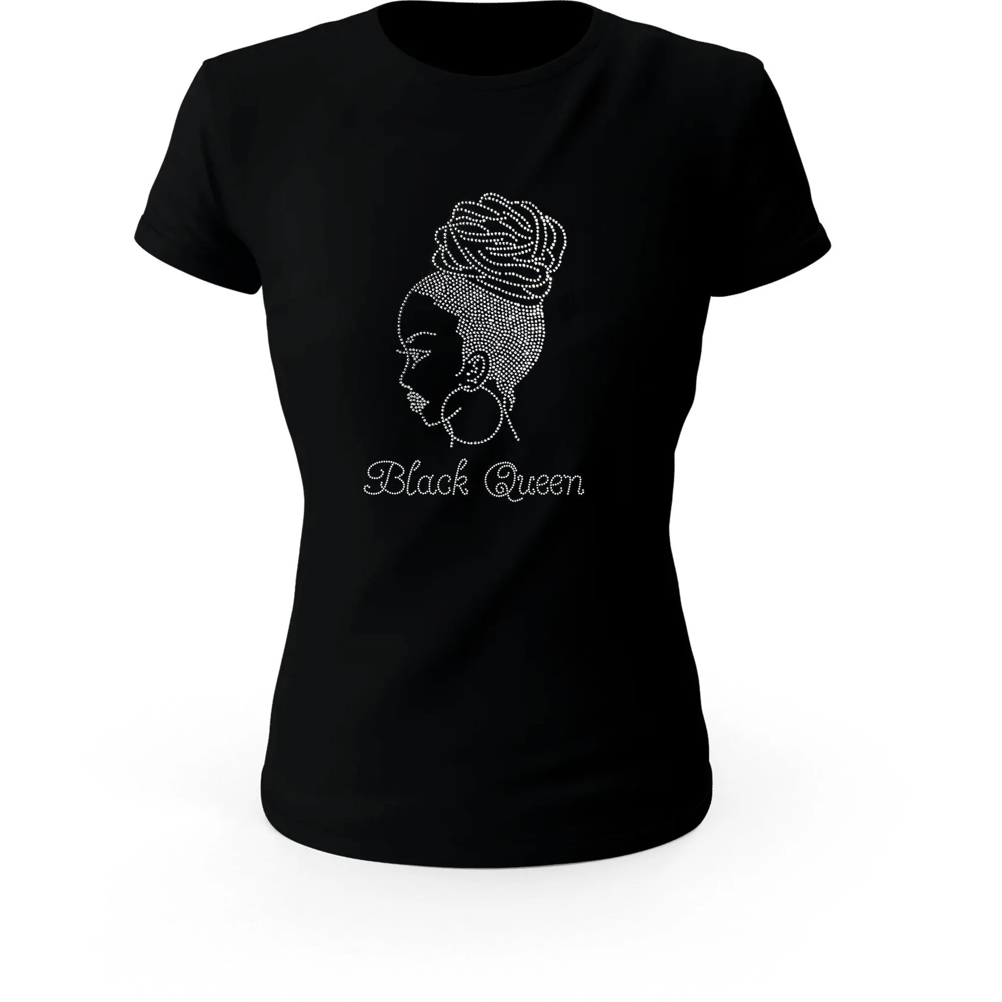 Black Queen Afro Puff Braided T-Shirt