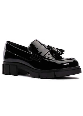 Black Teala Loafer Patent Shoes by Clarks