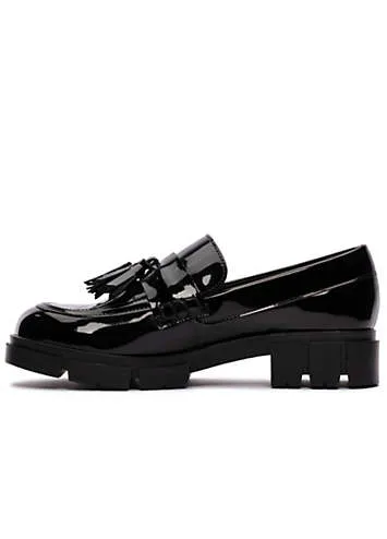 Black Teala Loafer Patent Shoes by Clarks