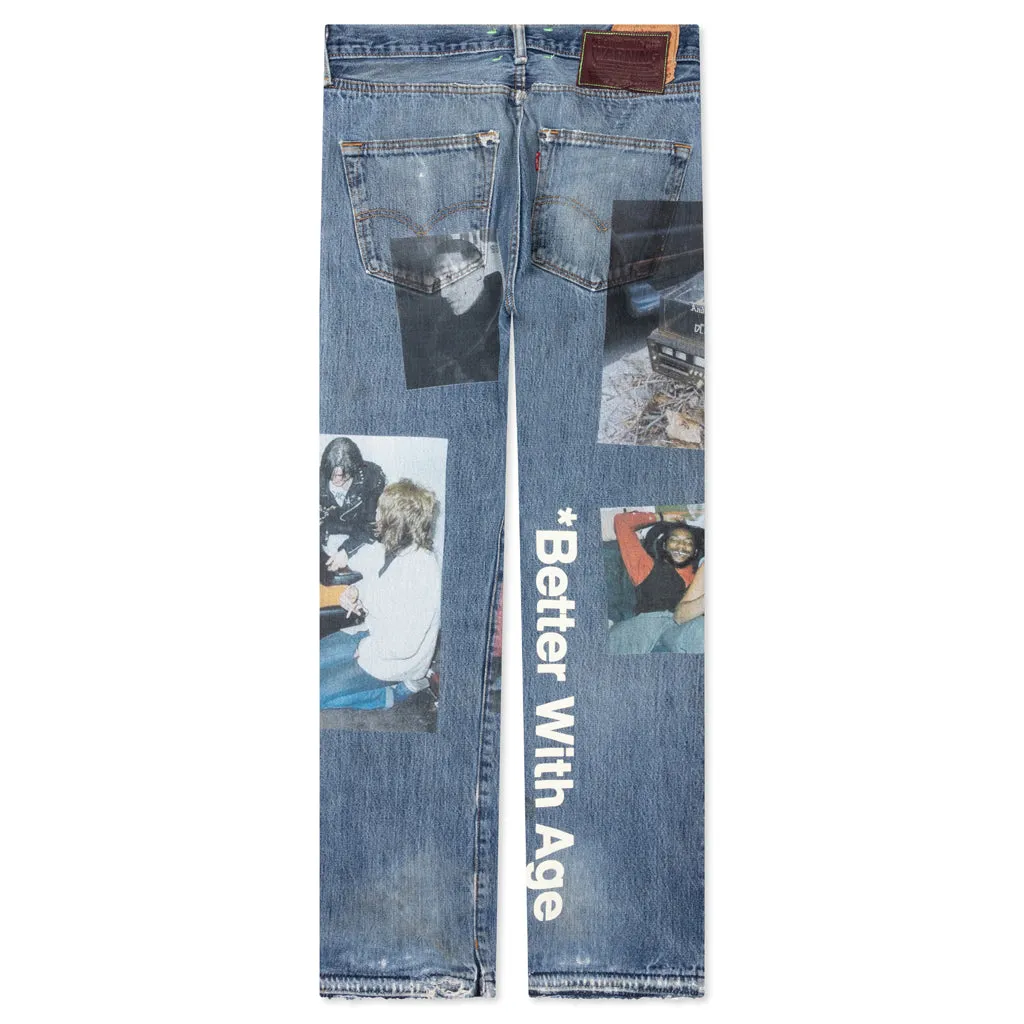 Blue Tabloid Denim