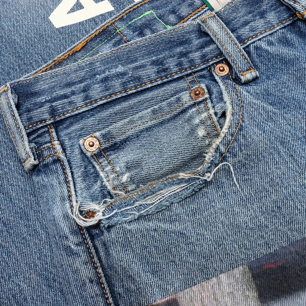 Blue Tabloid Denim