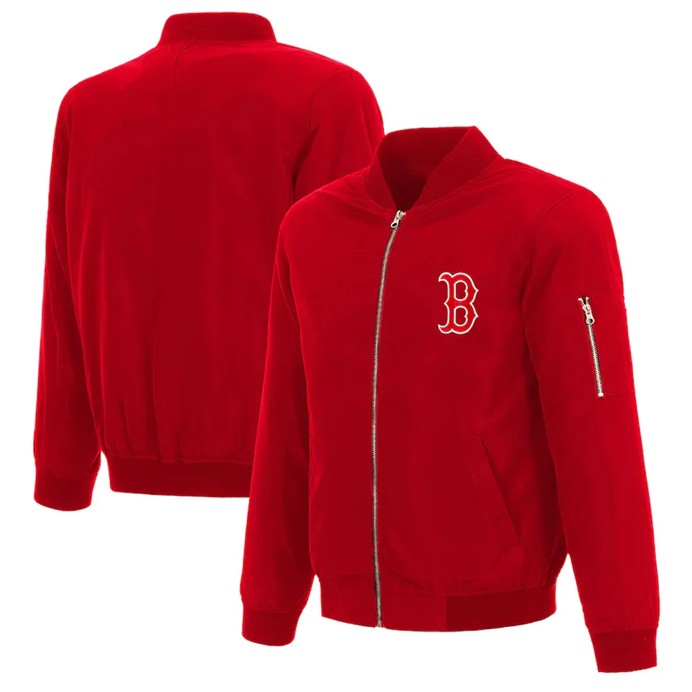 Boston Red Sox Red Nylon Bomber Jacket