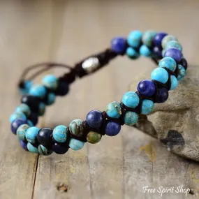 Braided Turquoise Howlite & Blue Sodalite Bracelet