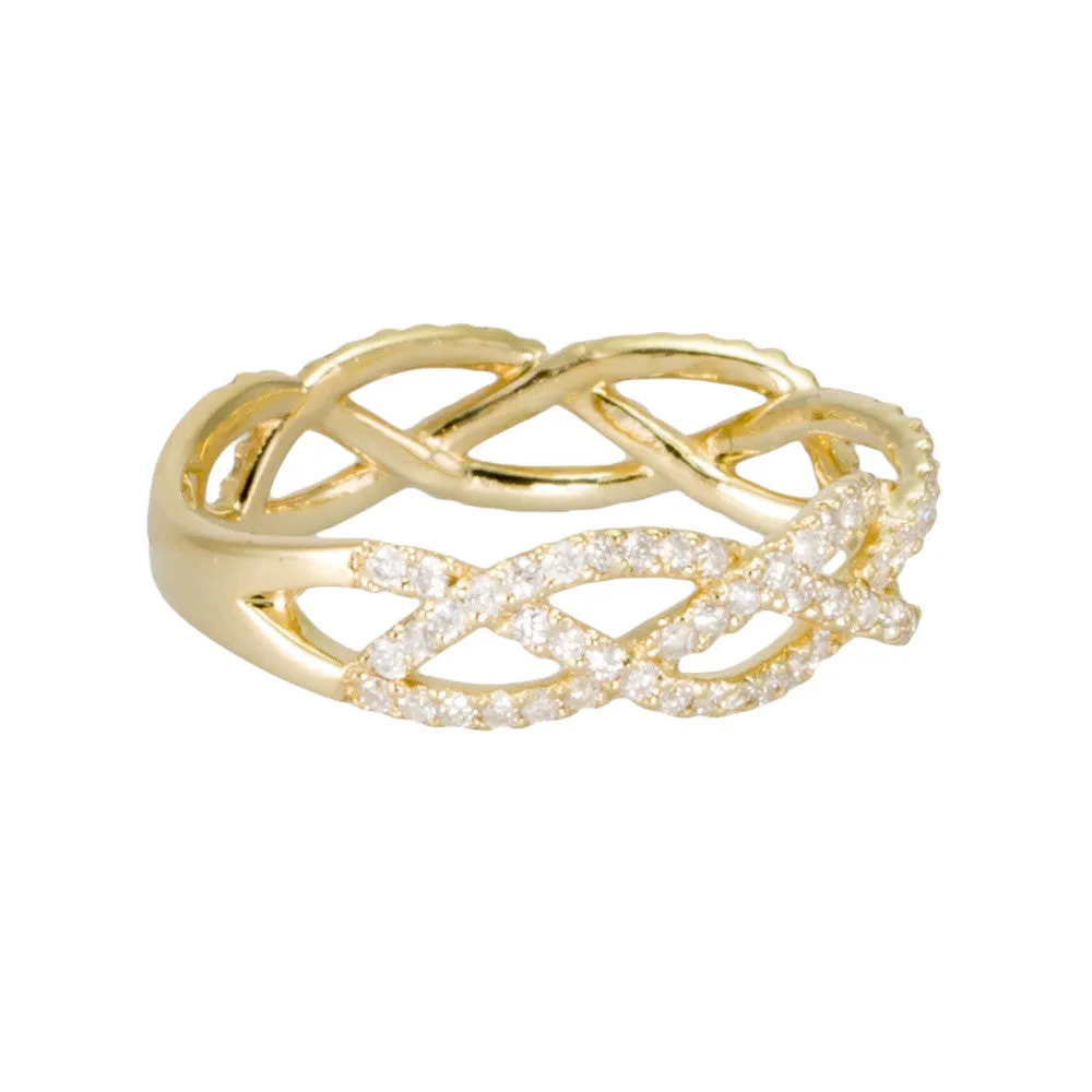 Diamond Braided Ring