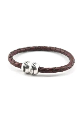 BRAIDED LEATHER HEMISPHERE BRACELET