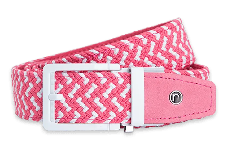 Leather Golf Belt with Braided Design