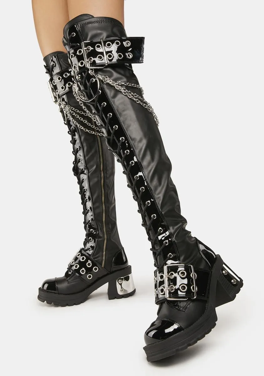 Bratty-304 Knee High Boots