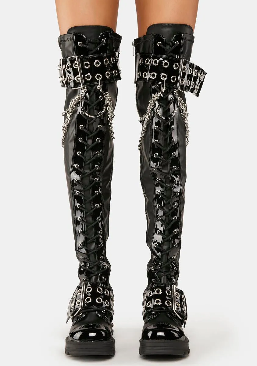 Bratty-304 Knee High Boots