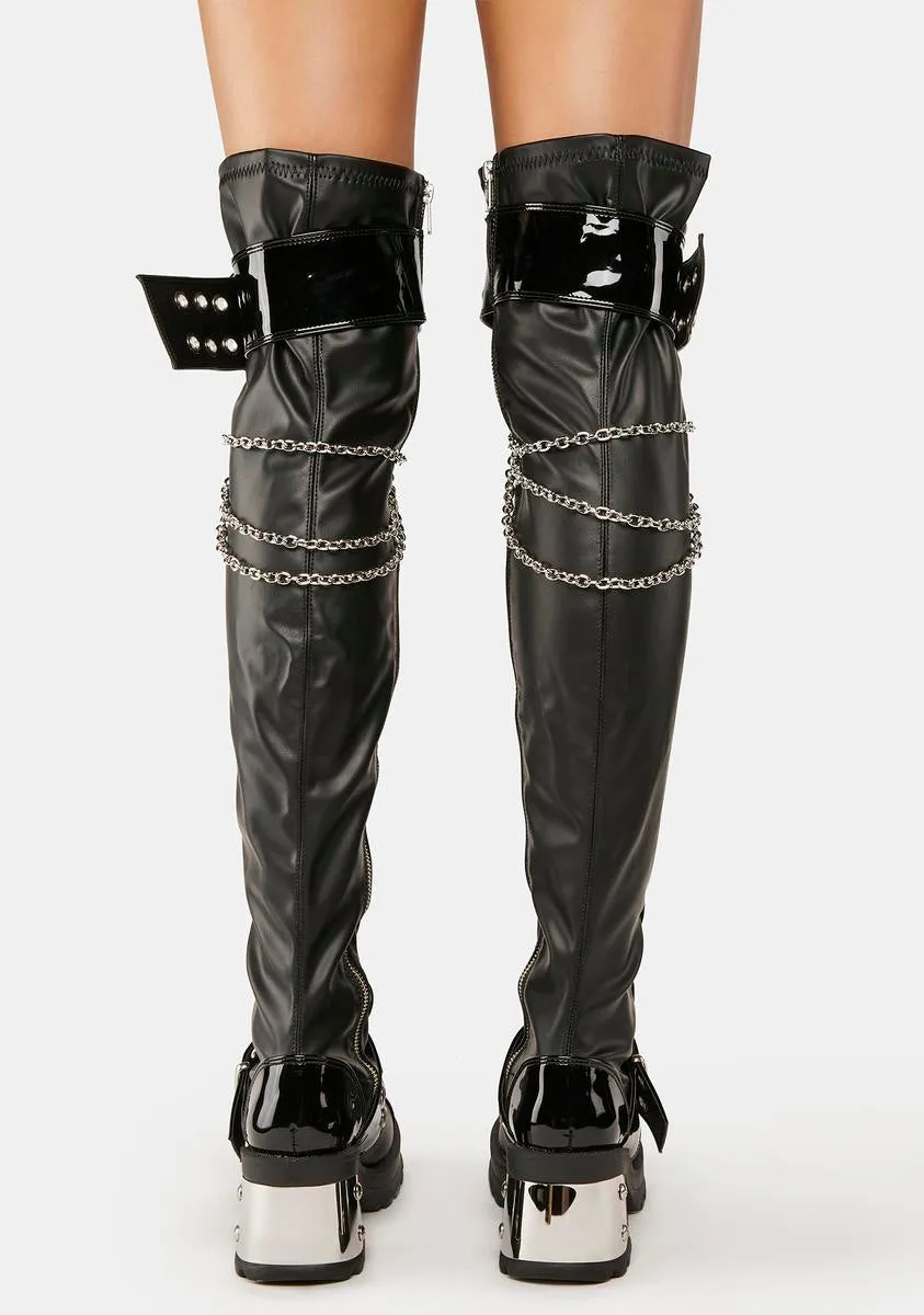 Bratty-304 Knee High Boots