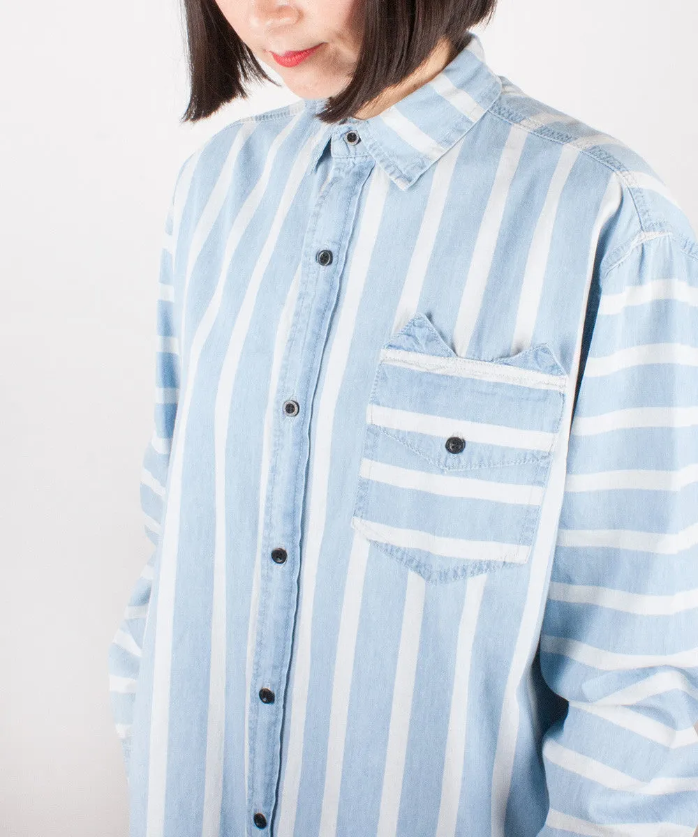 Cat Pocket Denim Shirt