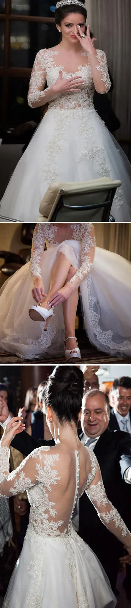 Chic Lace Wedding Party Dresses WD0049