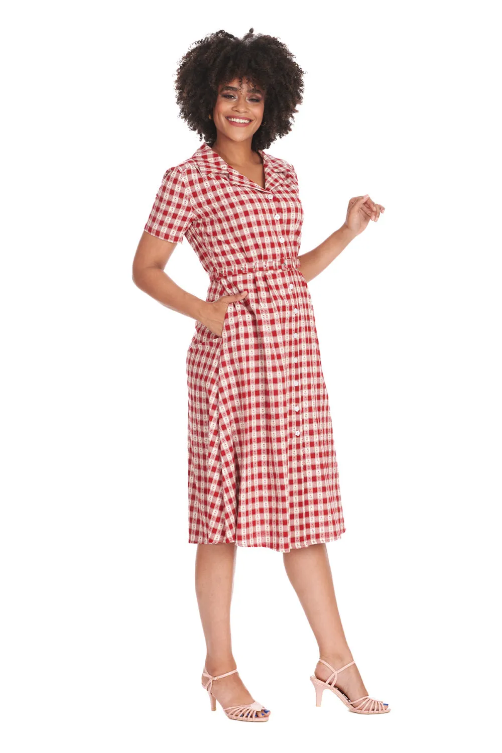 Cherry Checked Dress