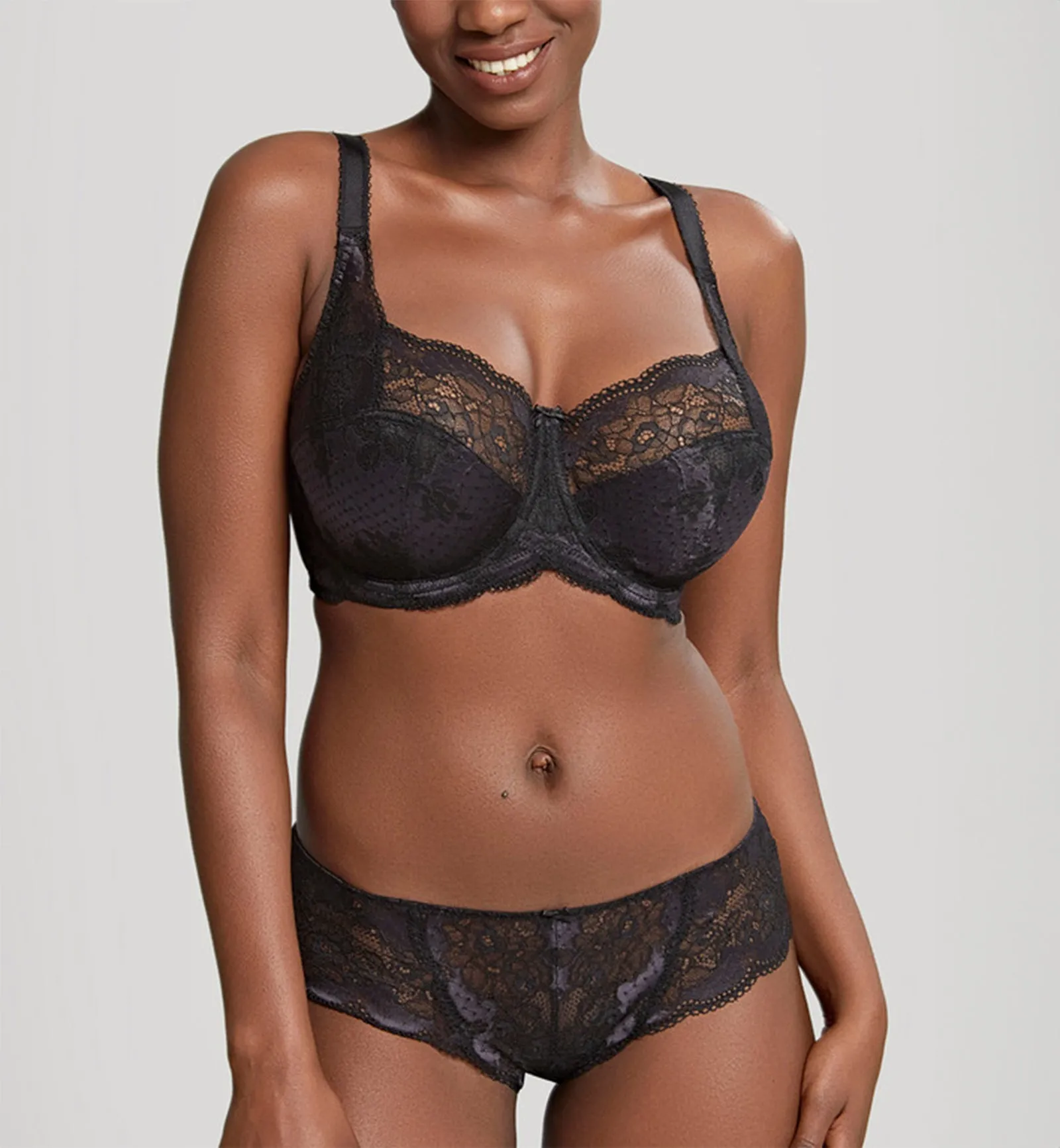 Charcoal/Black Panache Clara Brief