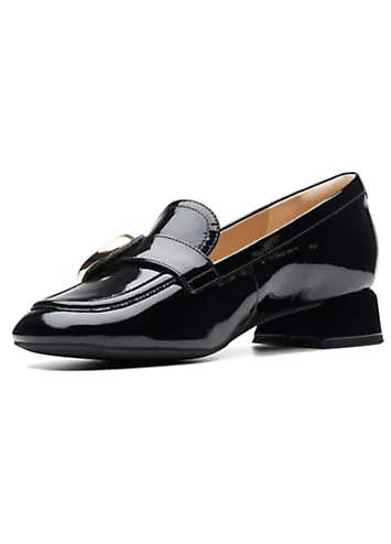 Clarks Kaleidoscope Black Patent Shoes with Daiss30 Trim