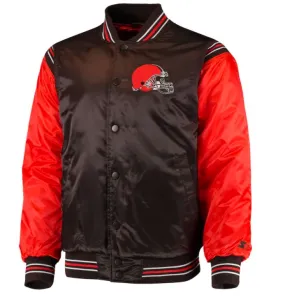 Red and Black Cleveland Browns Varsity Starter Jacket