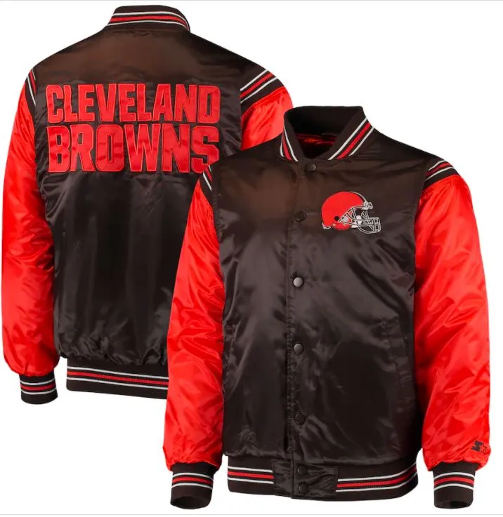 Red and Black Cleveland Browns Varsity Starter Jacket