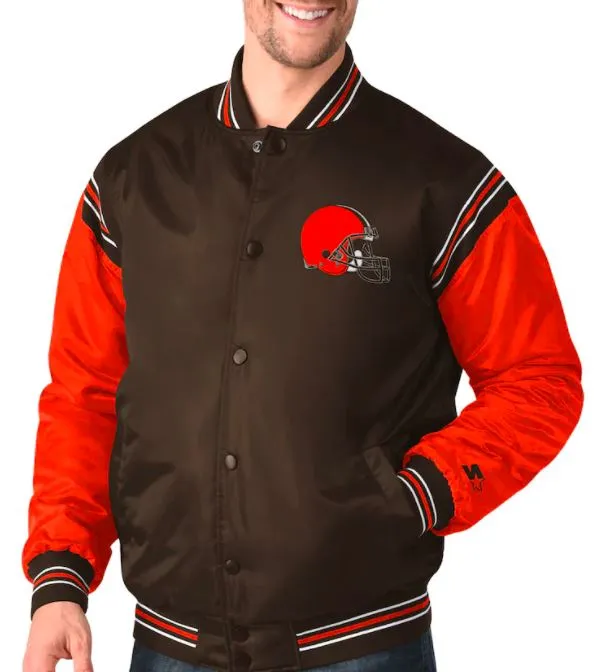 Red and Black Cleveland Browns Varsity Starter Jacket