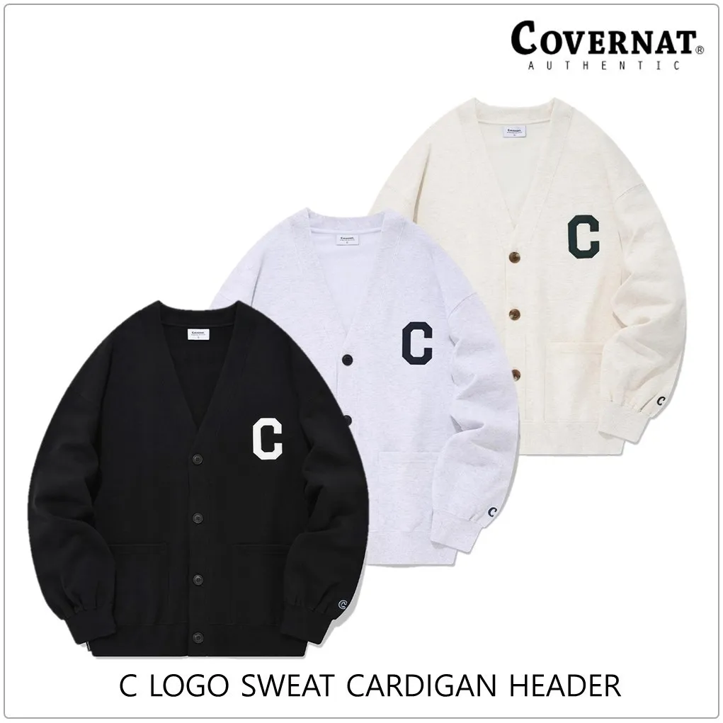 Unisex Cotton Logo Cardigans with Long Sleeves