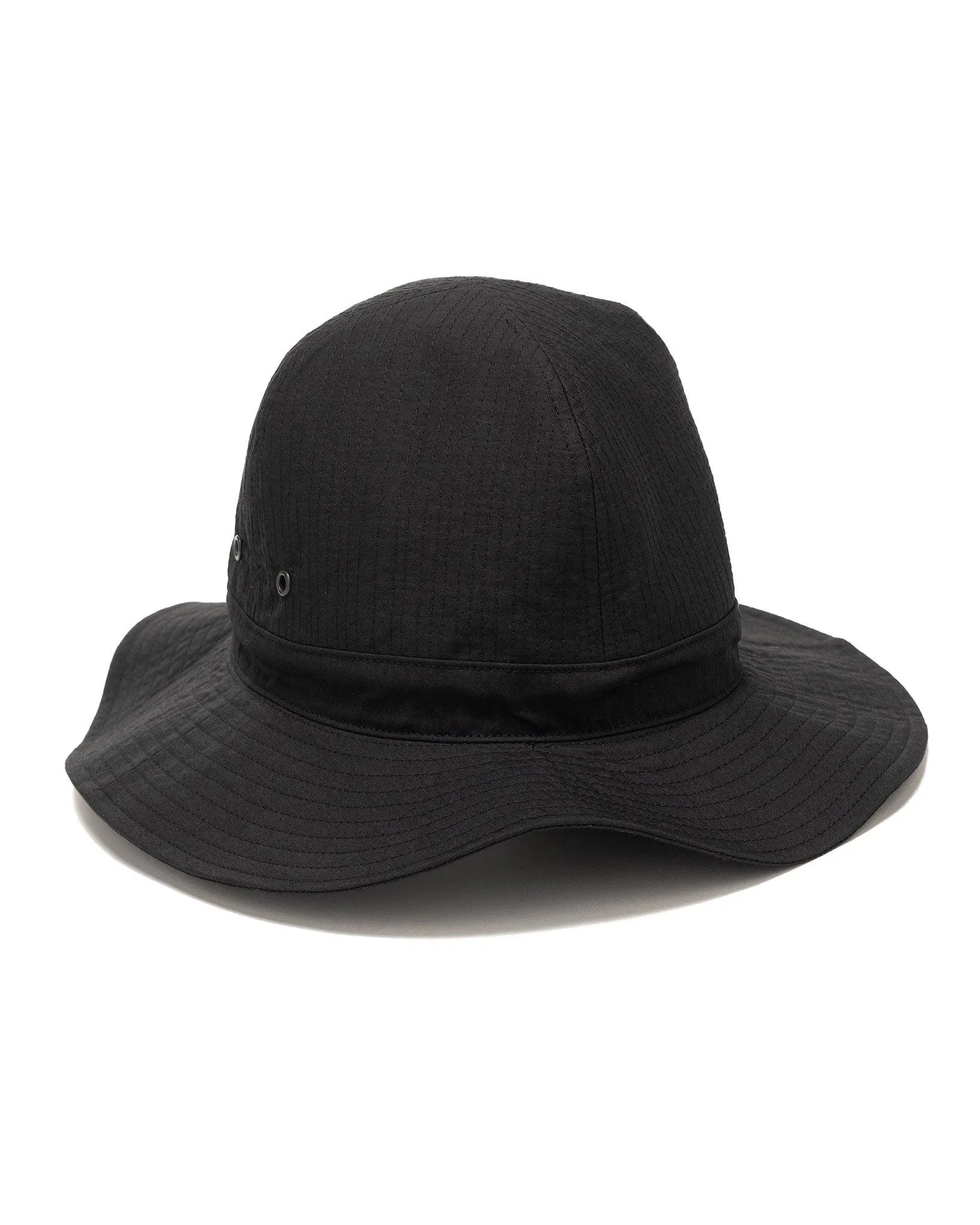 Crusher Hat in Black Oxford Cloth