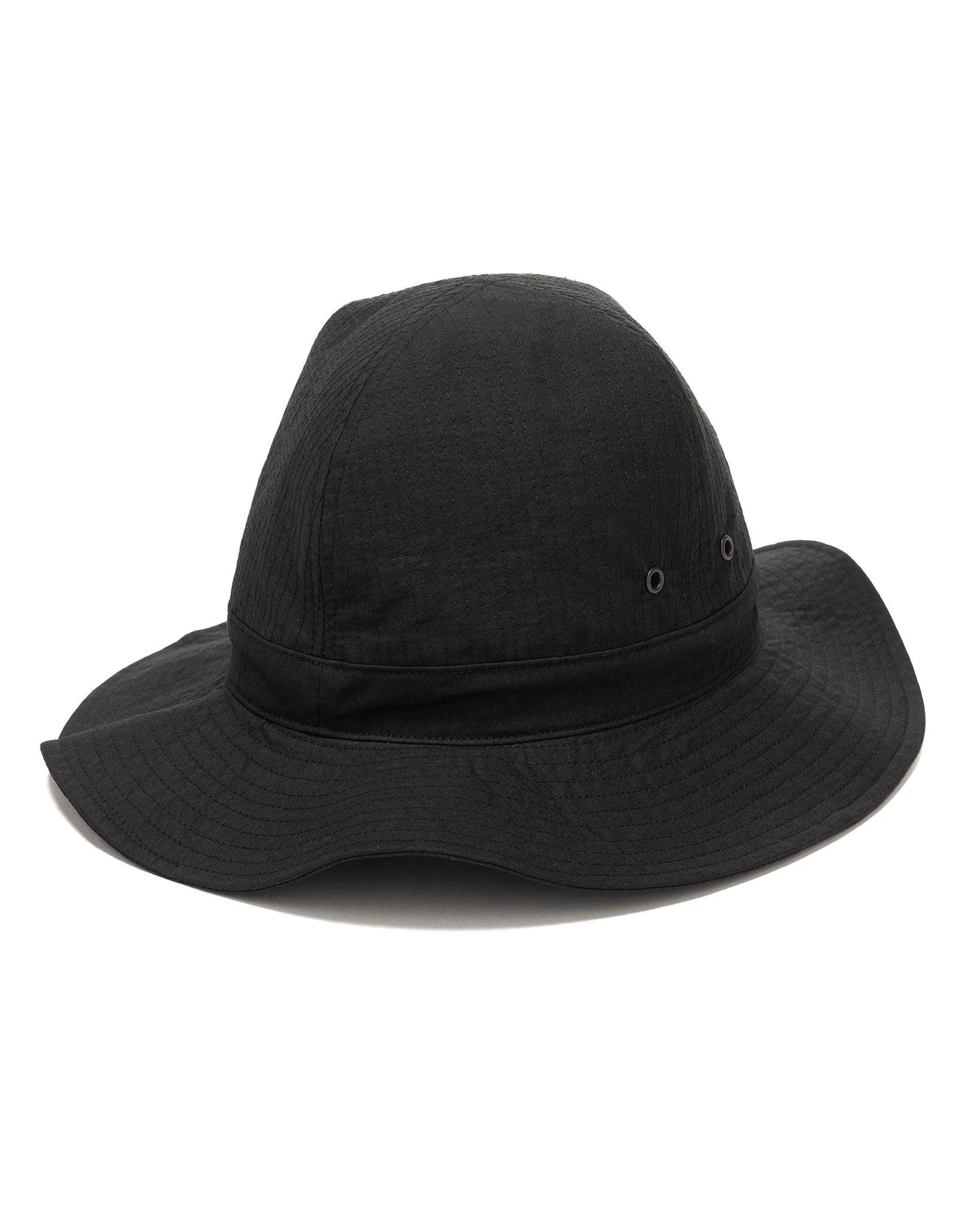 Crusher Hat in Black Oxford Cloth