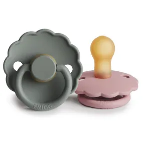 Frigg Latex 2-in-1 Daisy Baby Pink and French Grey Pacifier-Various Sizes