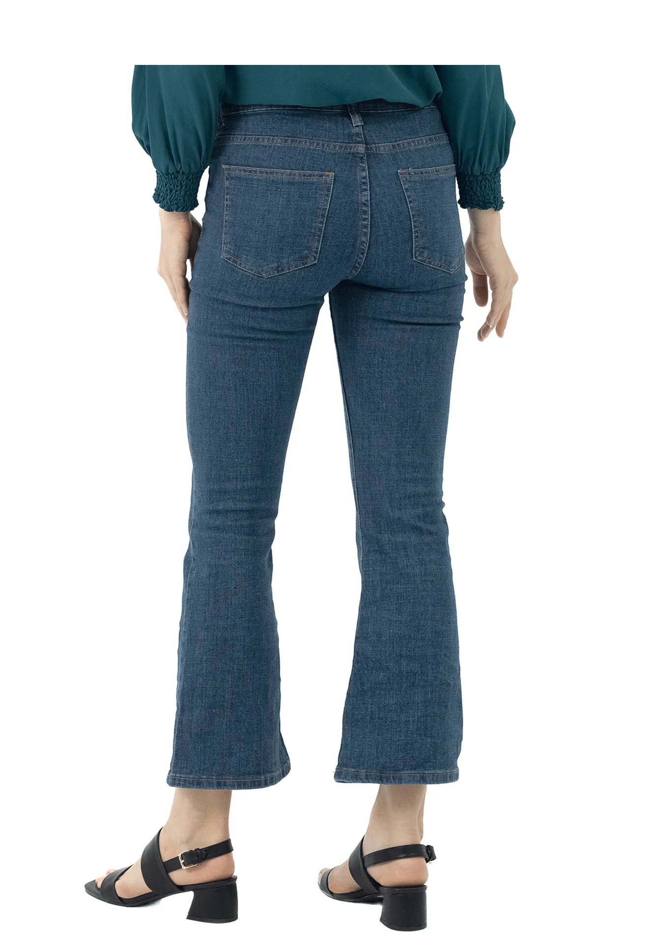 Low Waist Bootcut Mid Blue Jeans