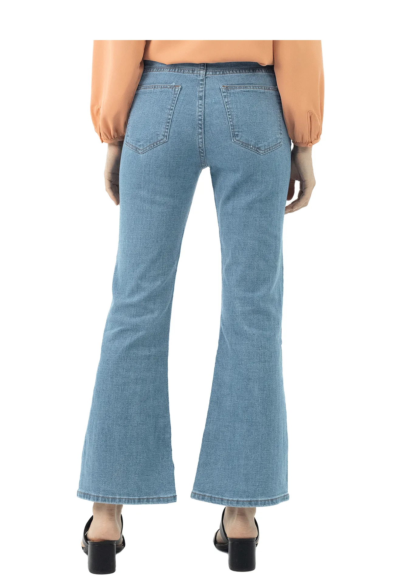 Low Waist Bootcut Mid Blue Jeans