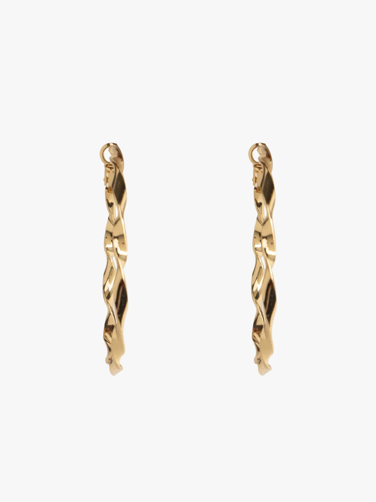 Swaying Gold Minimal Hoop Earrings