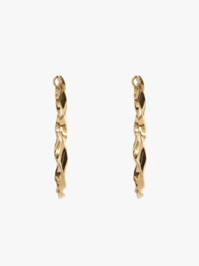 Swaying Gold Minimal Hoop Earrings